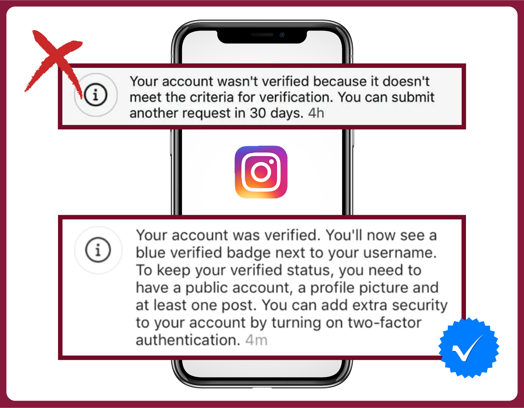 instagram verification message