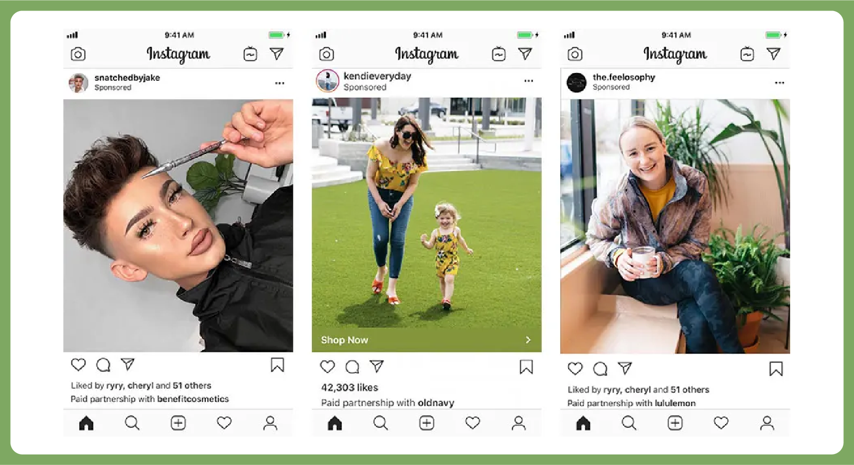 sponsored content work on Instagram
