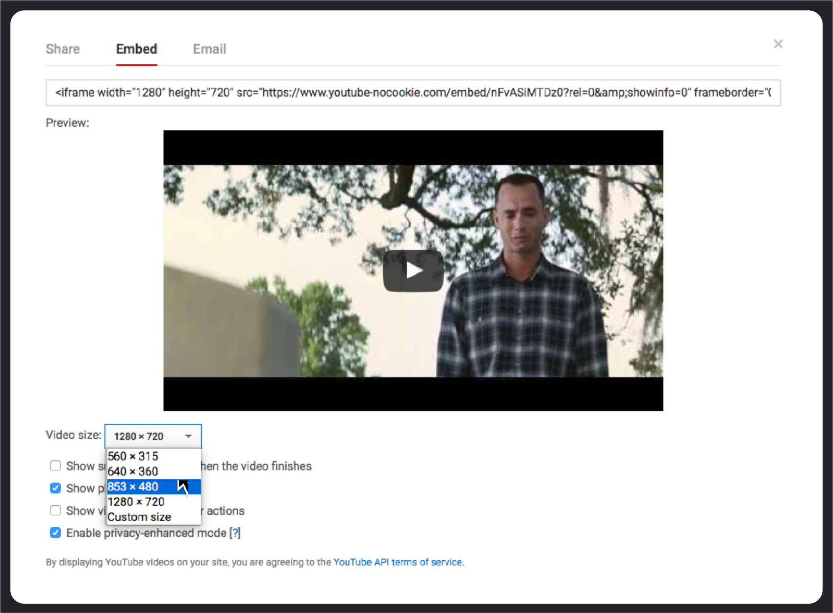 embedding YouTube videos