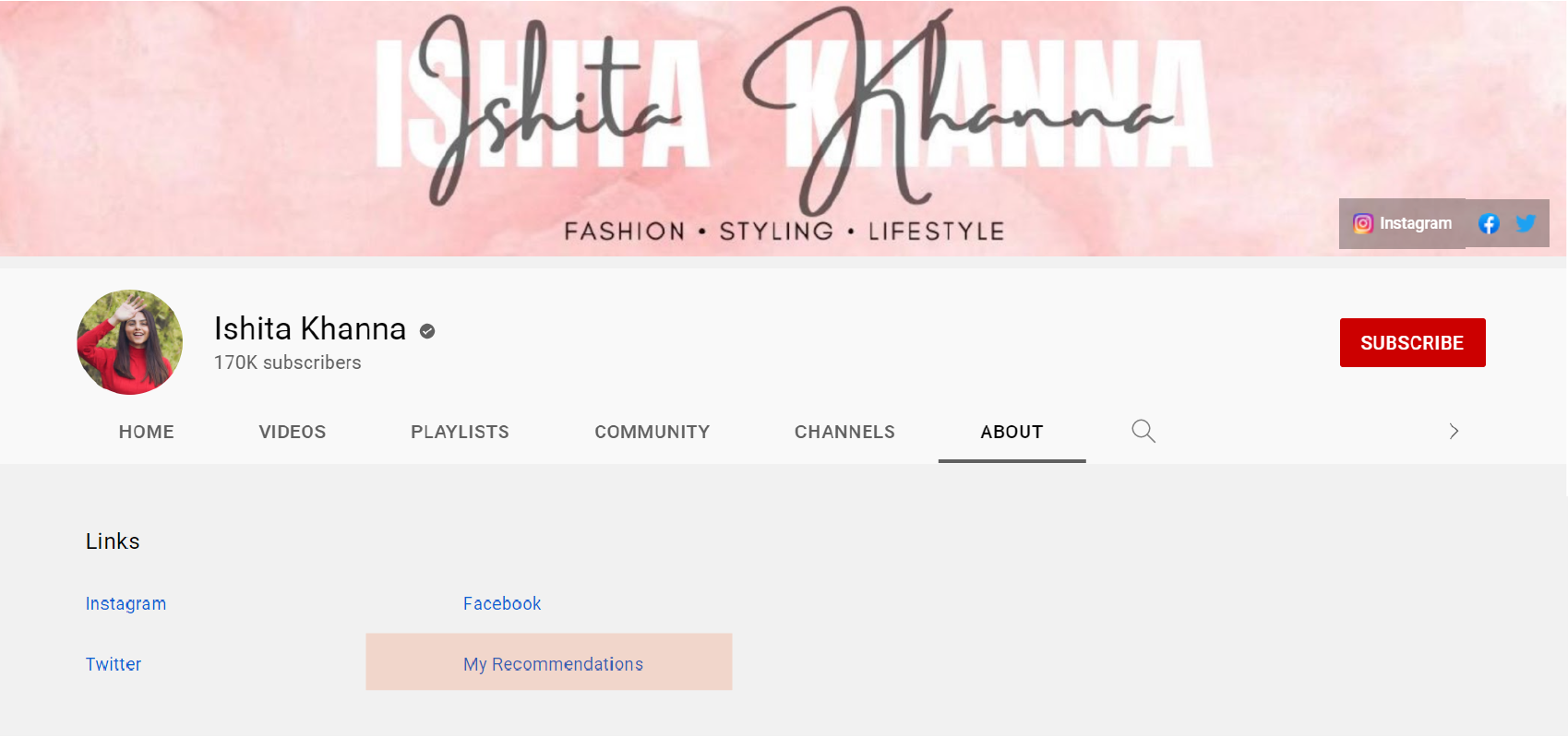 updating shopper link in the youtube about section