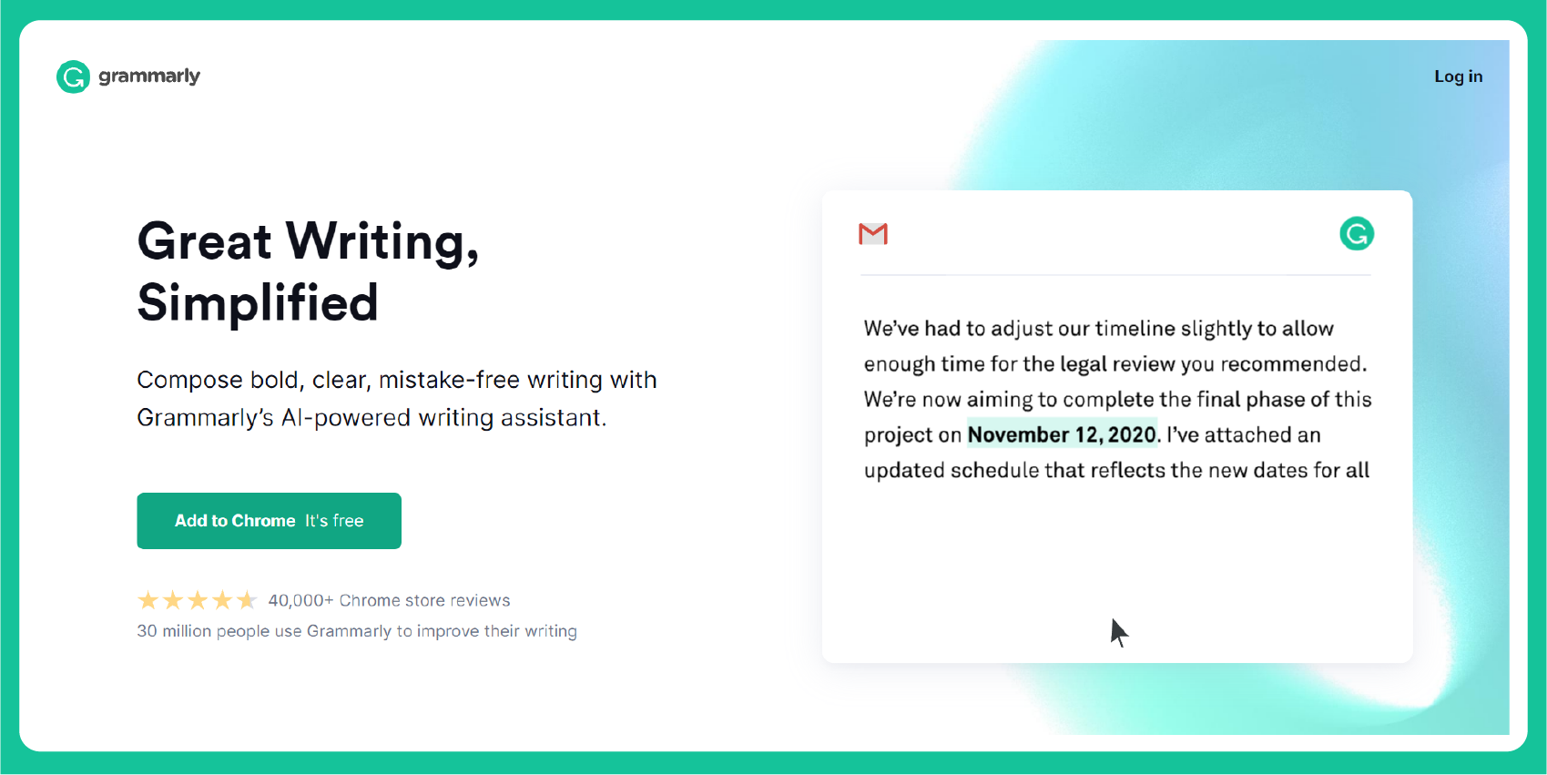 Grammarly homepage