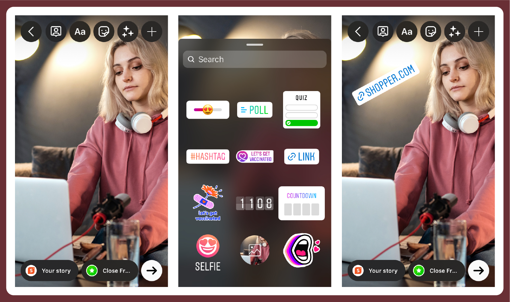 Adding Instagram Stickers