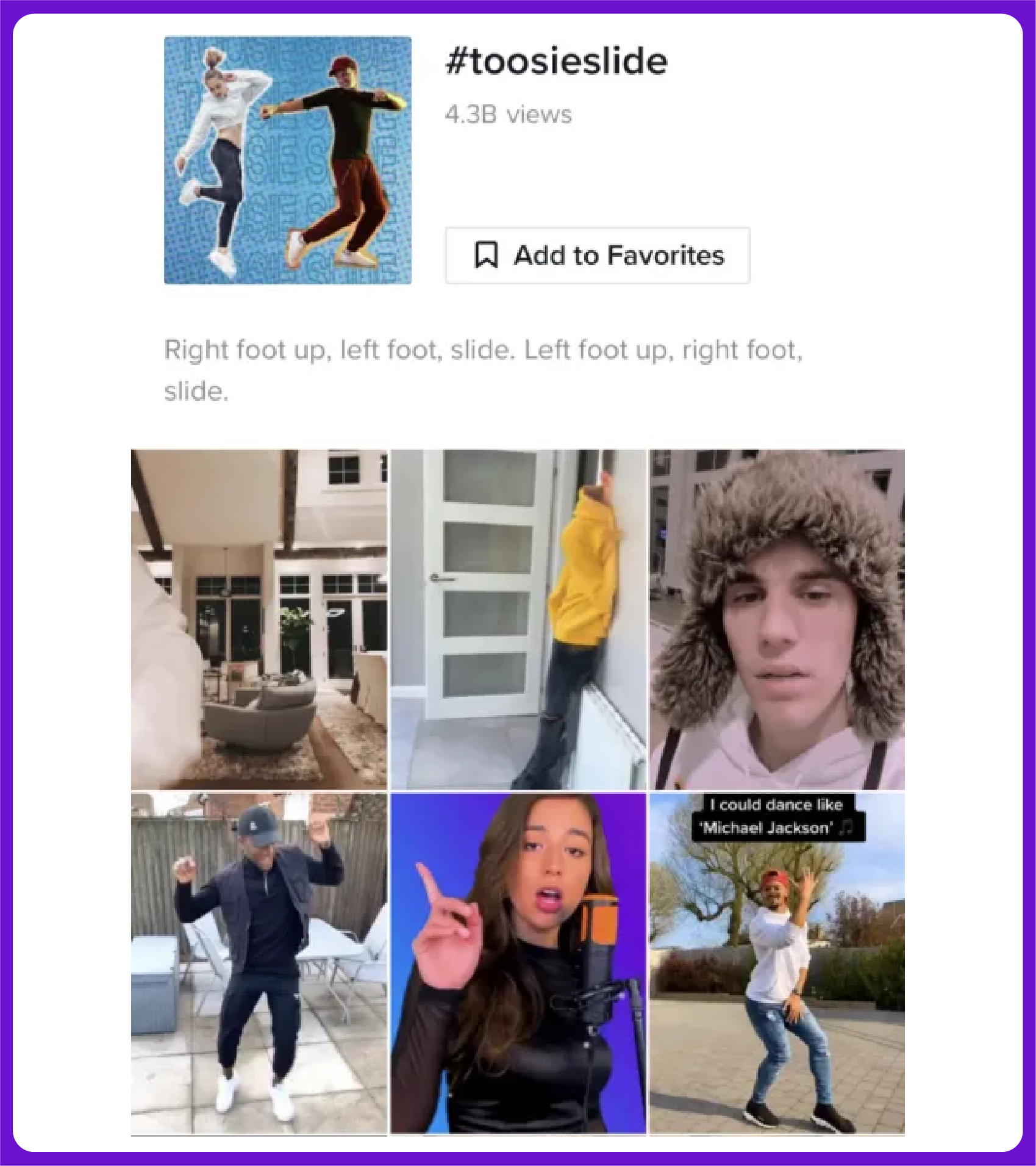 following tiktok hashtags