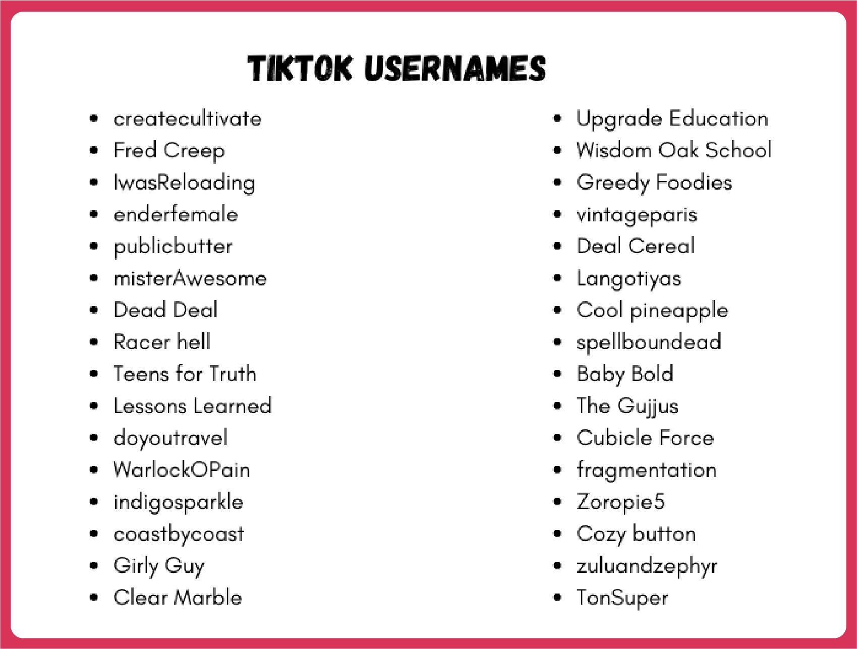 Choosing the Right TikTok Username