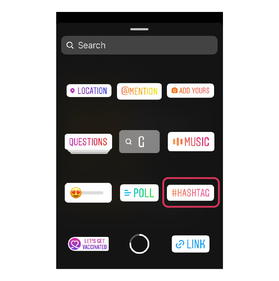 using hashtags on Instagram Stories