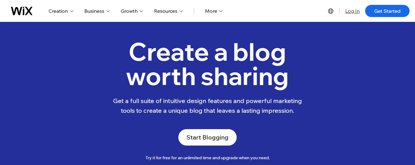 Wix cms for creating a blog