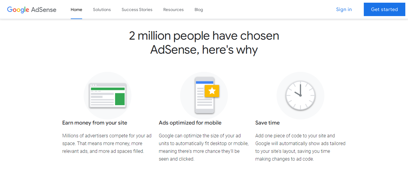 Google adsense sign up